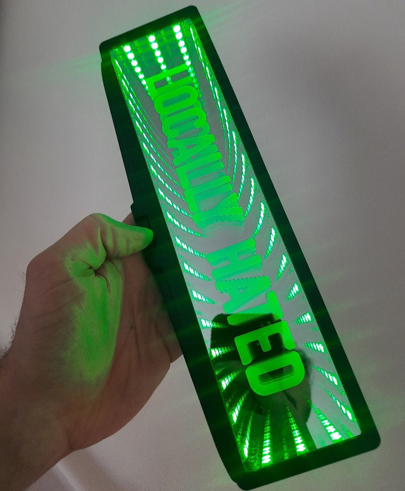 Locally Hated Infinity car mirror