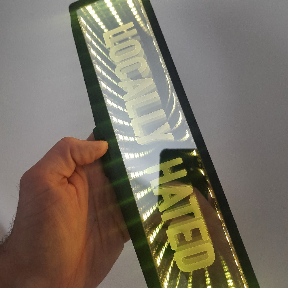 Locally Hated Infinity car mirror