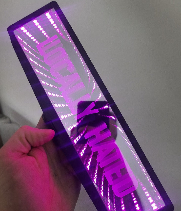 Locally Hated Infinity car mirror