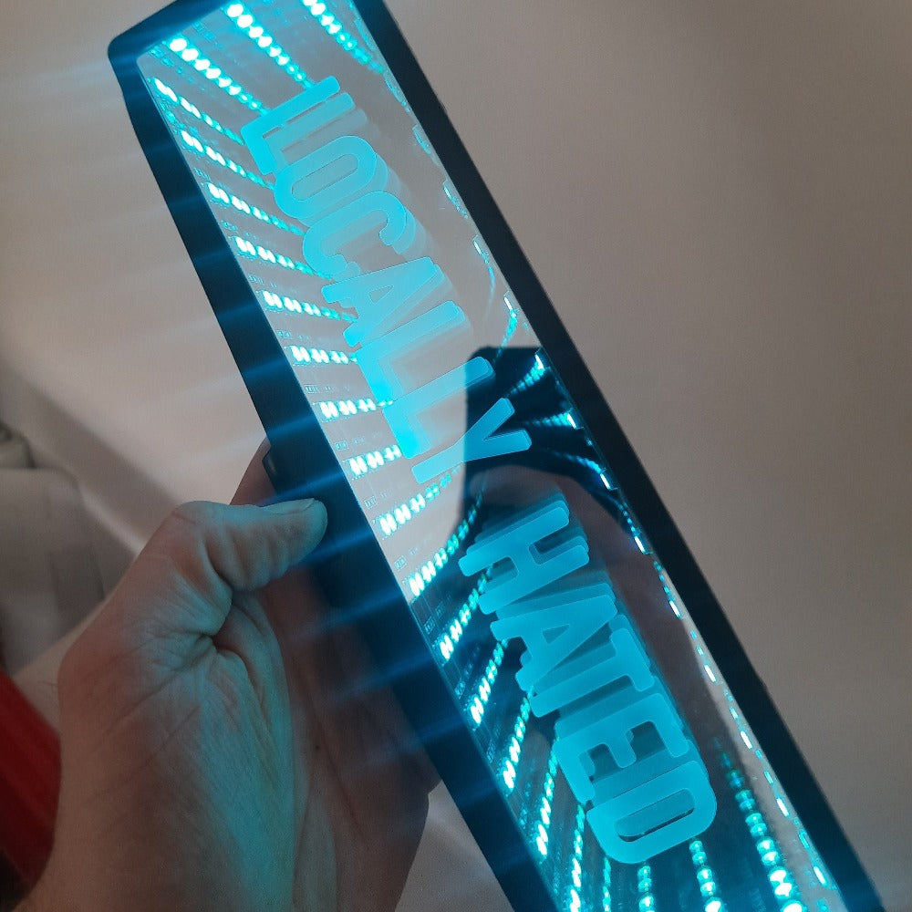 Locally Hated Infinity car mirror