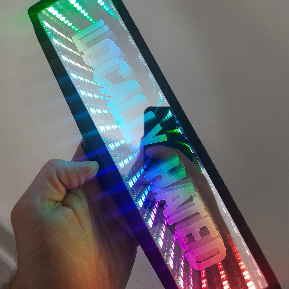 Locally Hated Infinity car mirror