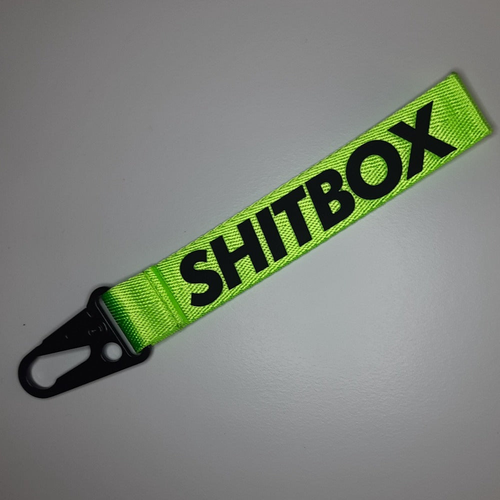 SHITBOX Keytag Keyring  Fluorescent yello