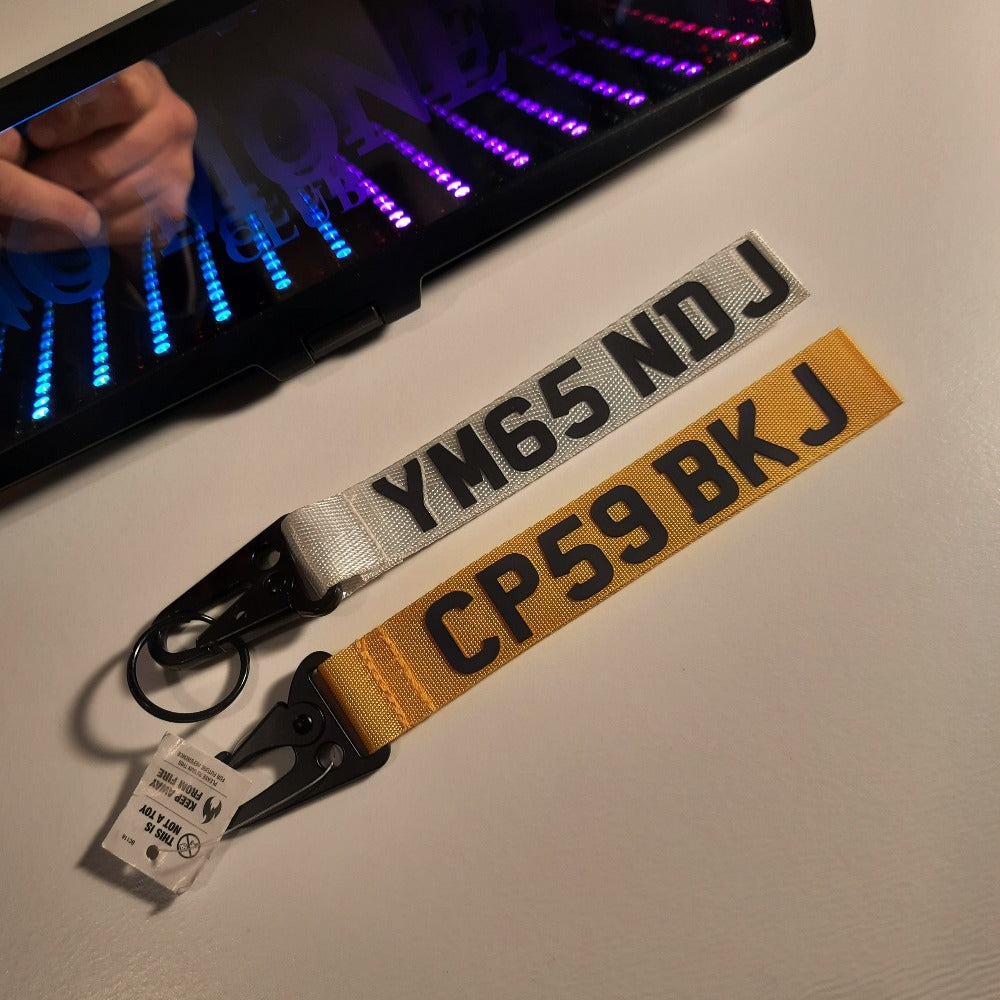 Personalised Key tag key clip keychain keyring lanyard