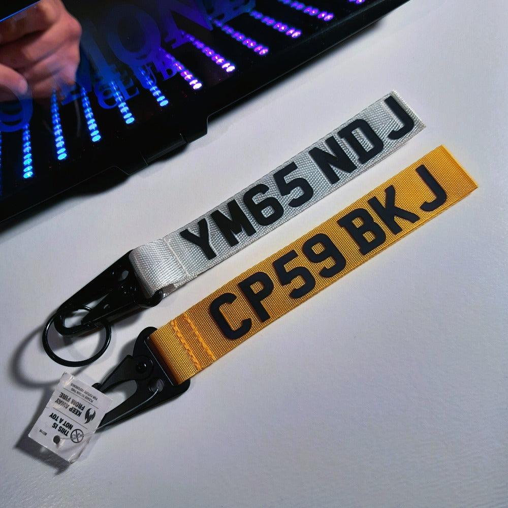 Personalised Key tag key clip keychain keyring lanyard