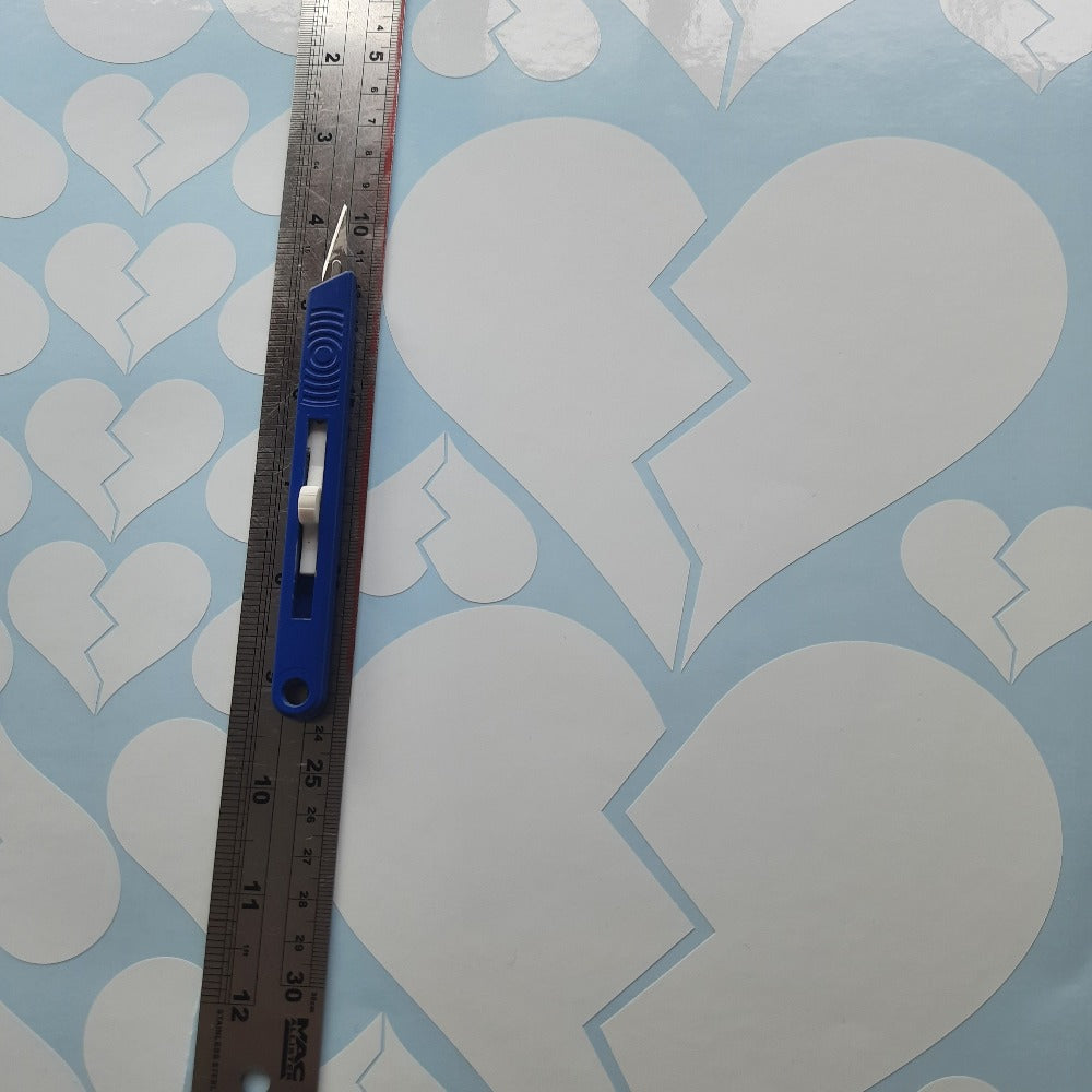 broken hearts jdm car stickers set of 40pcs