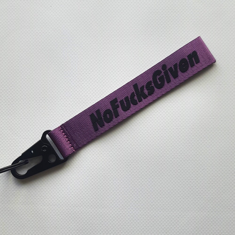 Purple No Fucks Given Keytag Keyring 