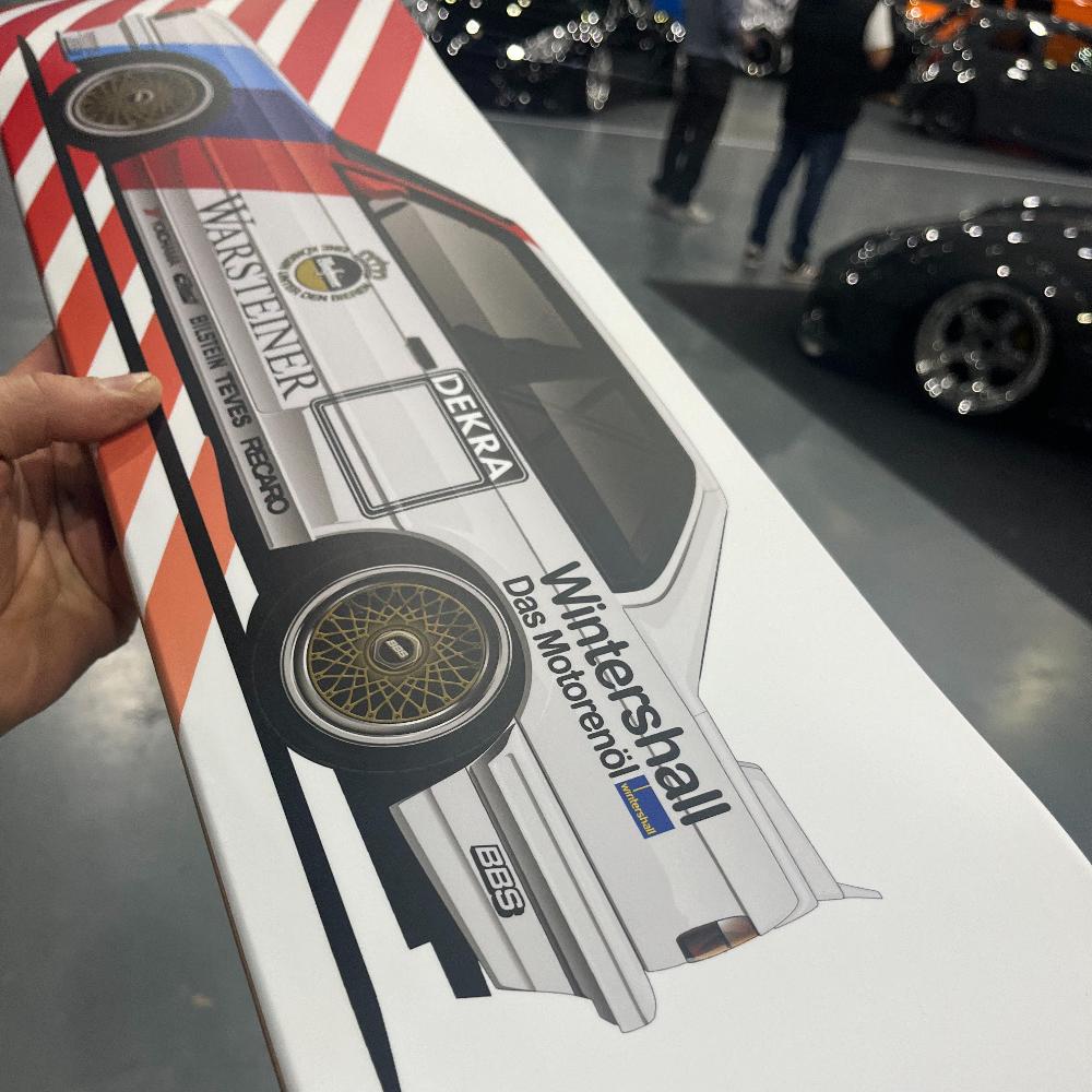 BMW E30 M3 race car skate deck wall decor