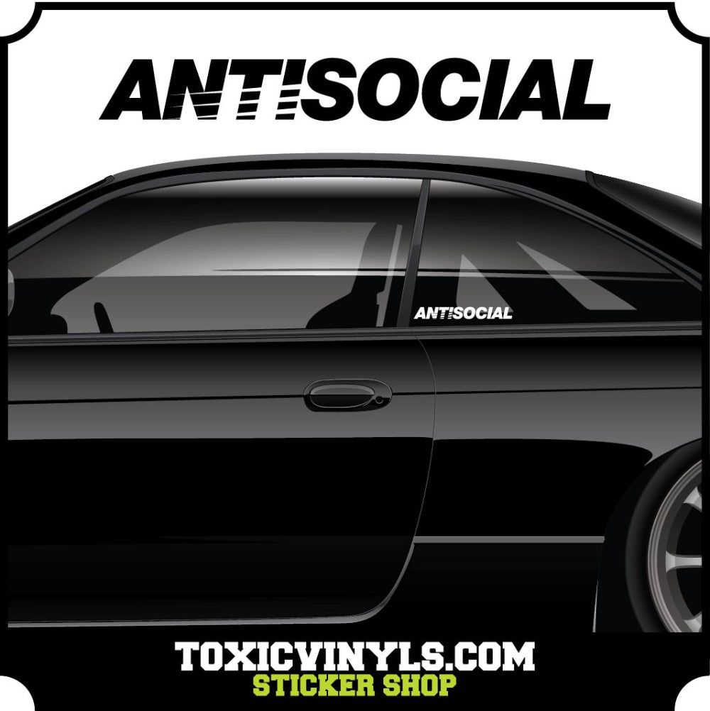 ANTISOCIAL CAR VINYL STICKER