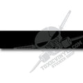 Black sun-stripe windscreen banner