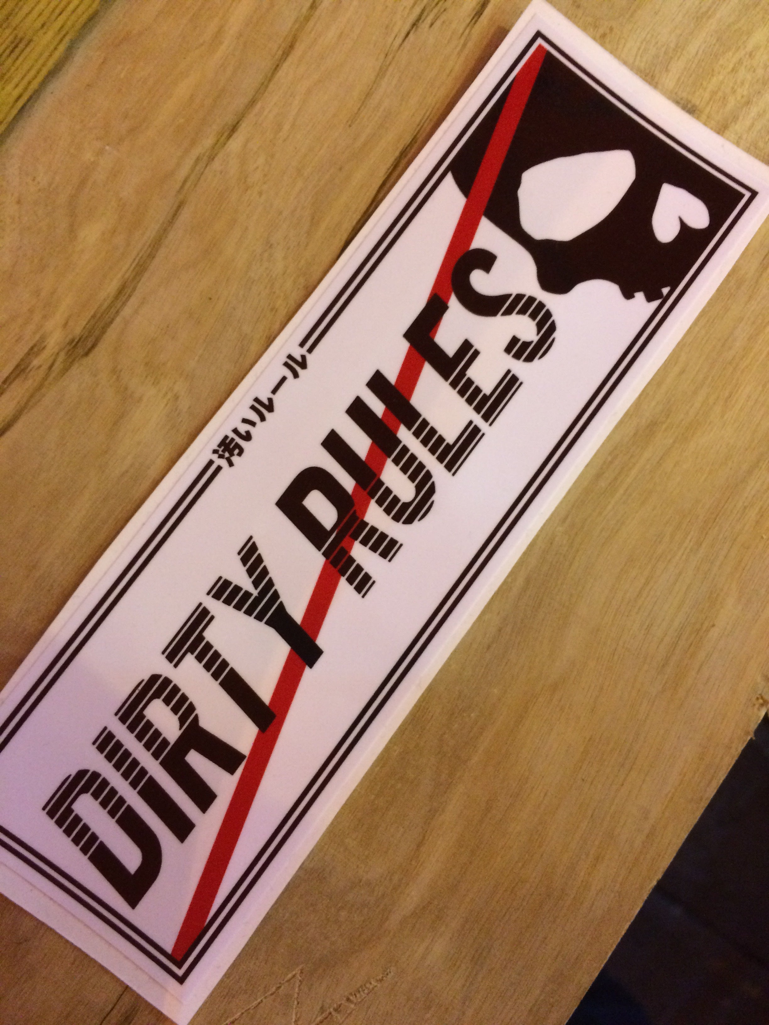 DIRTY RULES BW Slap Sticker