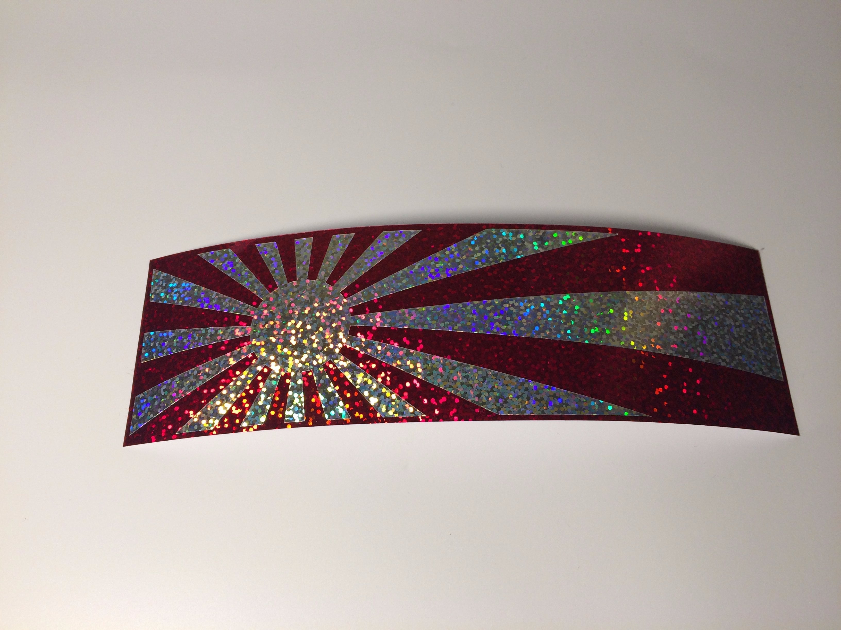 JDM Sunrise  Layered Slap Sticker Sparkle