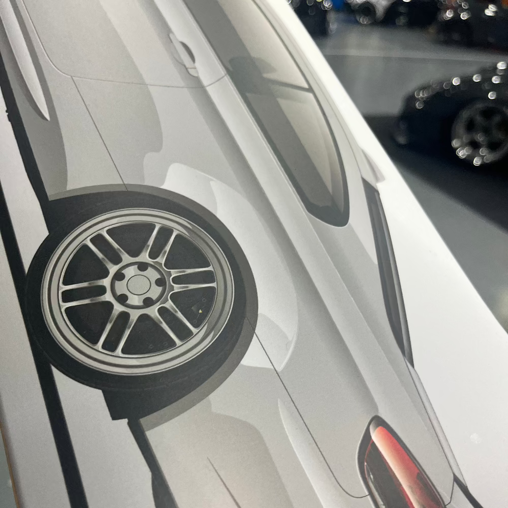 BMW E92 skate deck skateboard wall art detail