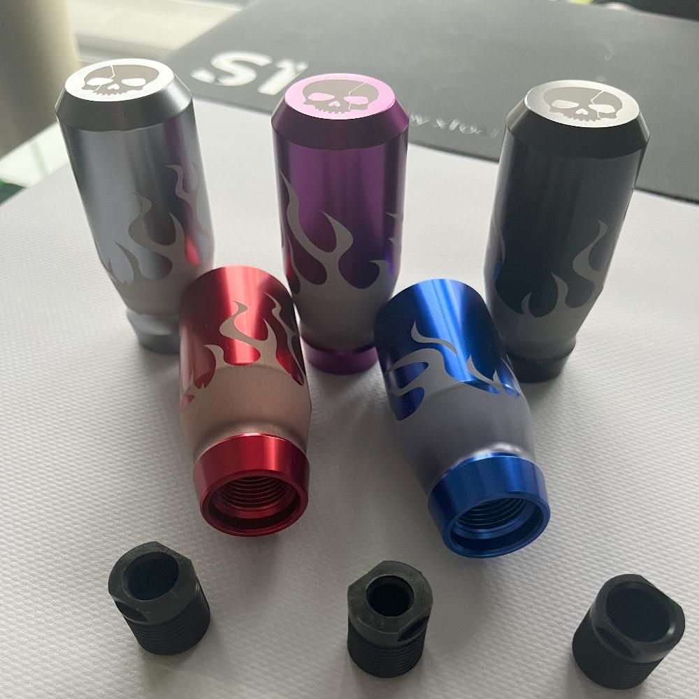 JDM flames engraved small gear knob gear stick jdm gear shift