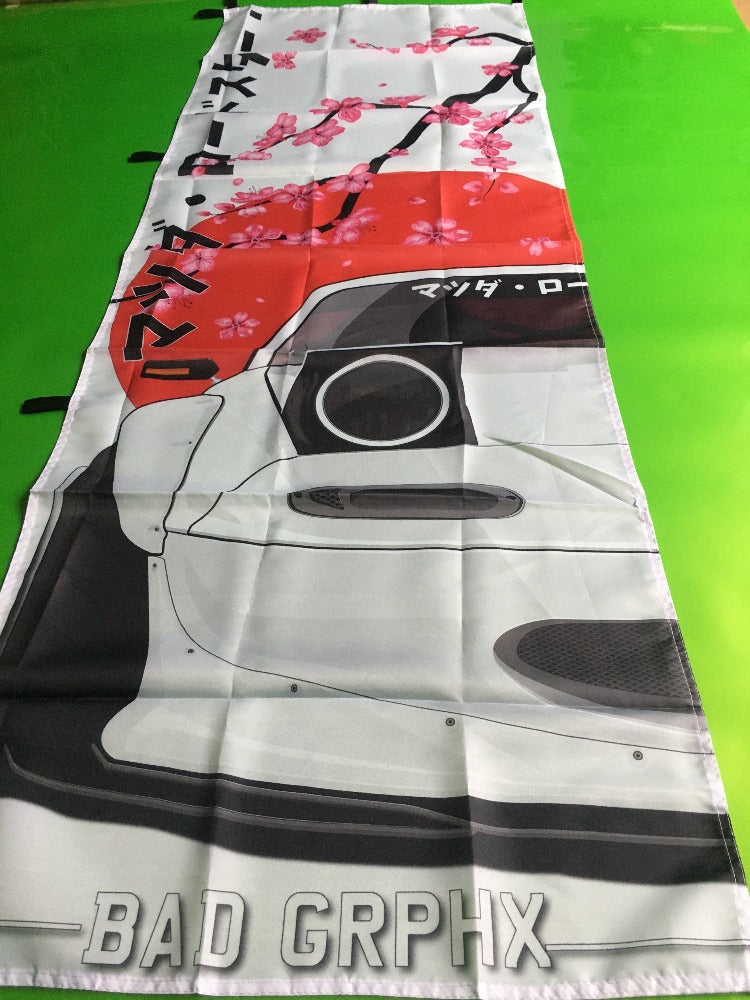 Mazda MX5 Sakura Nobori flag