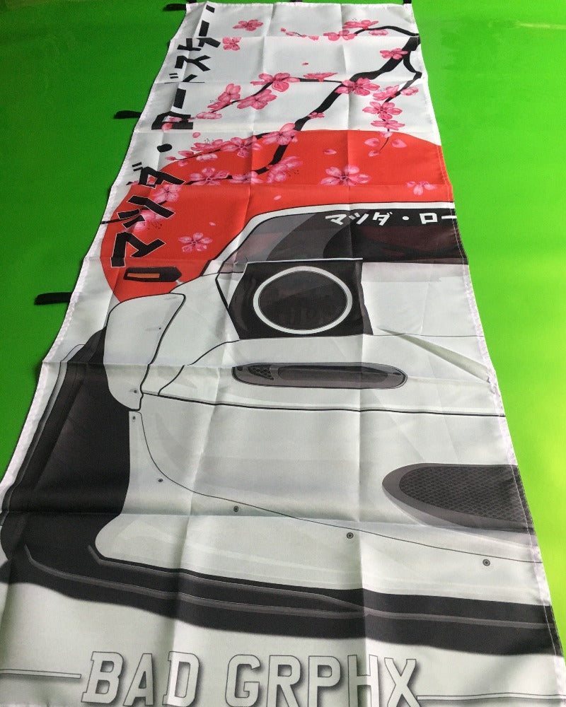 Mazda MX5 Sakura Nobori flag