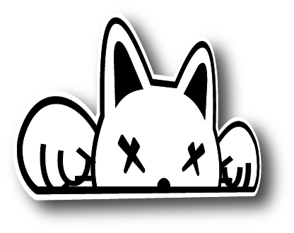 Maneki Neko Lucky cat Peeker Sticker