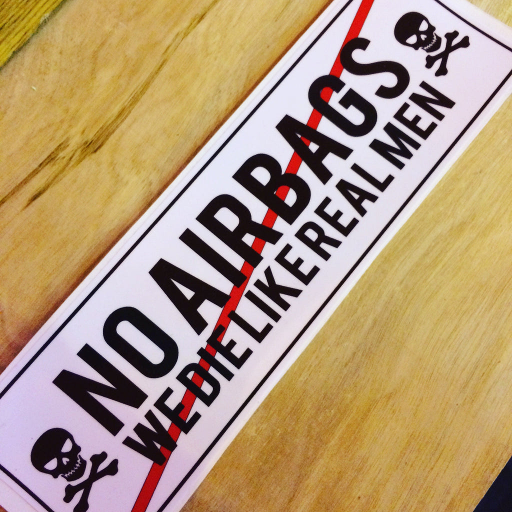 NO AIRBAGS Funny Slap Sticker