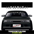 Night Kids JDM vinyl sunstripe banner jdm sticker