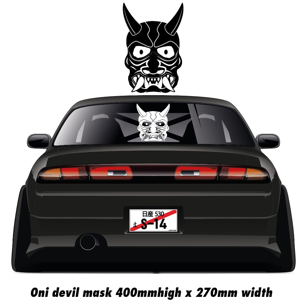 Oni  Mask JDM  large rear window graphic 