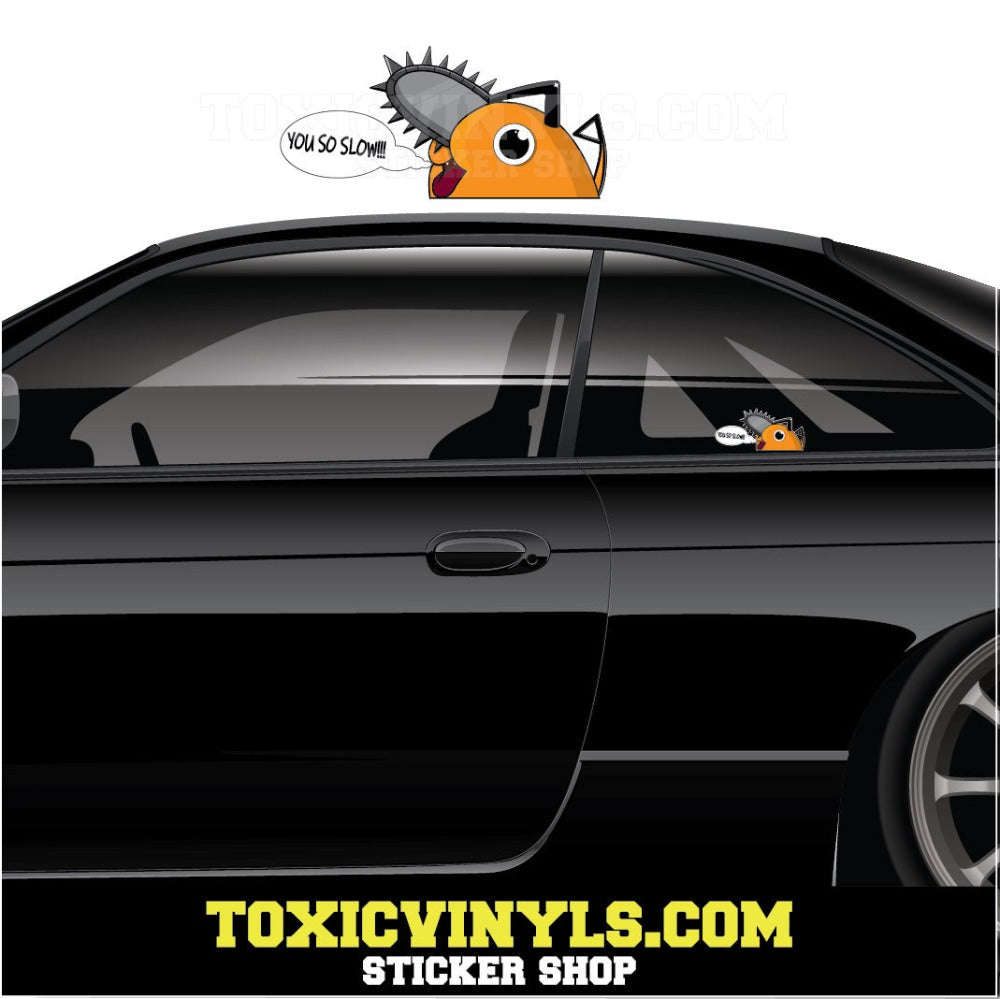 Pochita chainsaw dog peeker jdm sticker