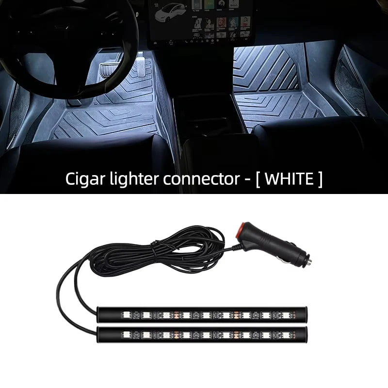 LED Car Interior Ambient Foot Strip Light Kit Backlight 5V USB