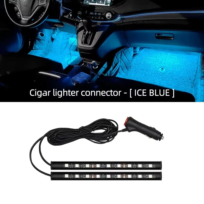 LED Car Interior Ambient Foot Strip Light Kit Backlight 5V USB