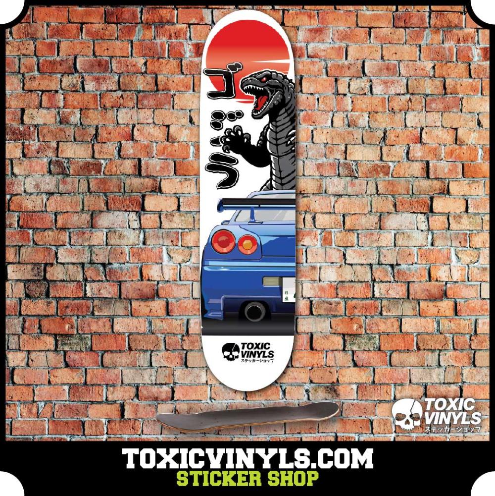 JDM skate deck nissan skyline gtr34 godzilla