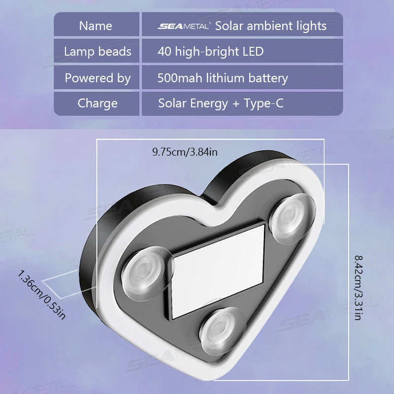 Heart Shaped Car Ambient Light Led Atmosphere Light