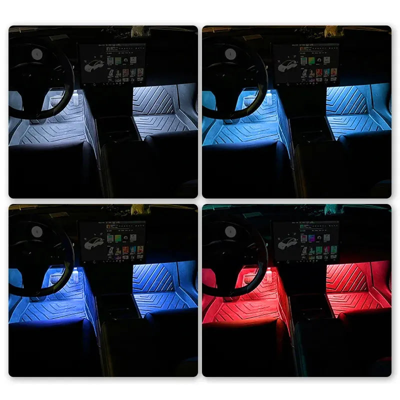 LED Car Interior Ambient Foot Strip Light Kit Backlight 5V USB