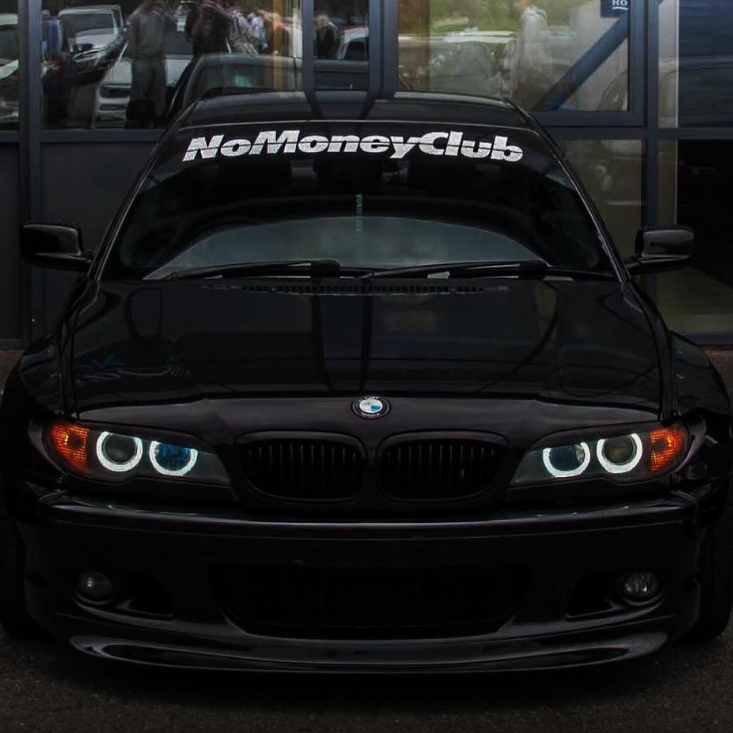 No Money Club Line Large window sticker 