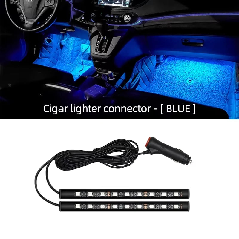 LED Car Interior Ambient Foot Strip Light Kit Backlight 5V USB