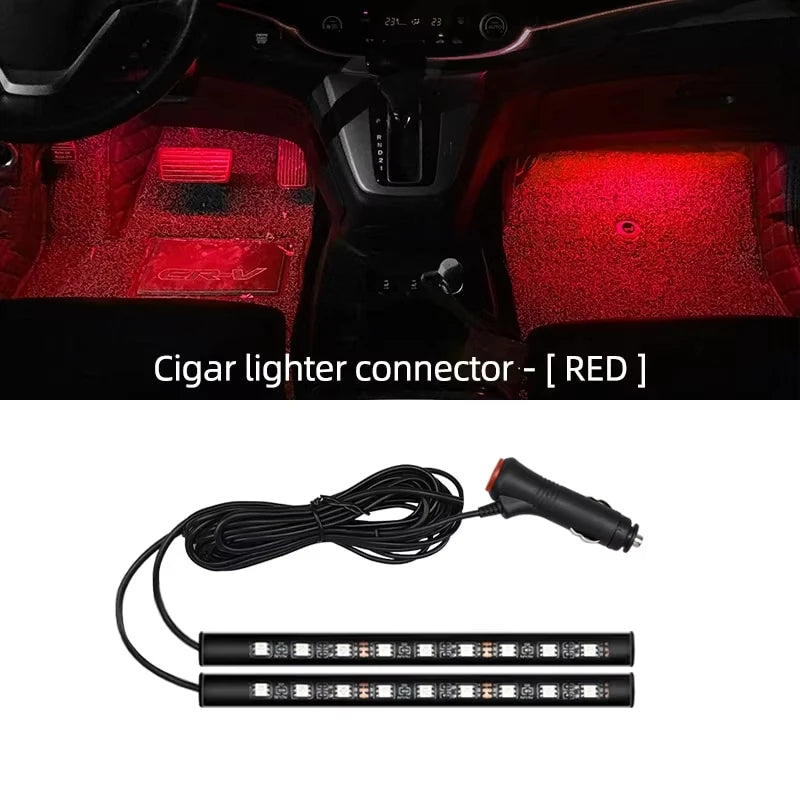 LED Car Interior Ambient Foot Strip Light Kit Backlight 5V USB