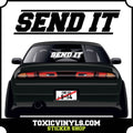 SEND IT rear window large graphic sticker