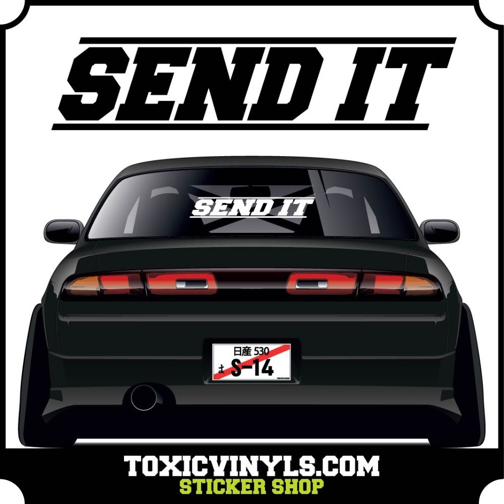 SEND IT rear window large graphic sticker