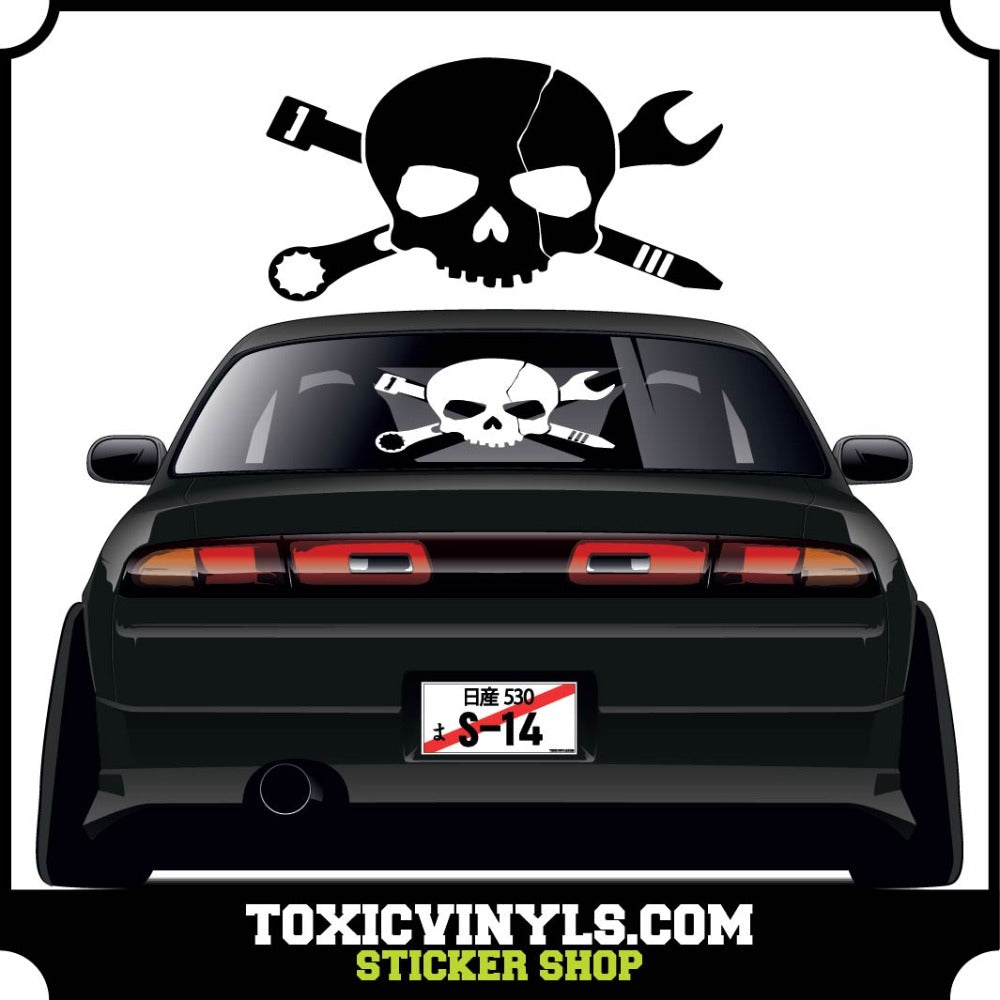 Skull  large rear window graphic