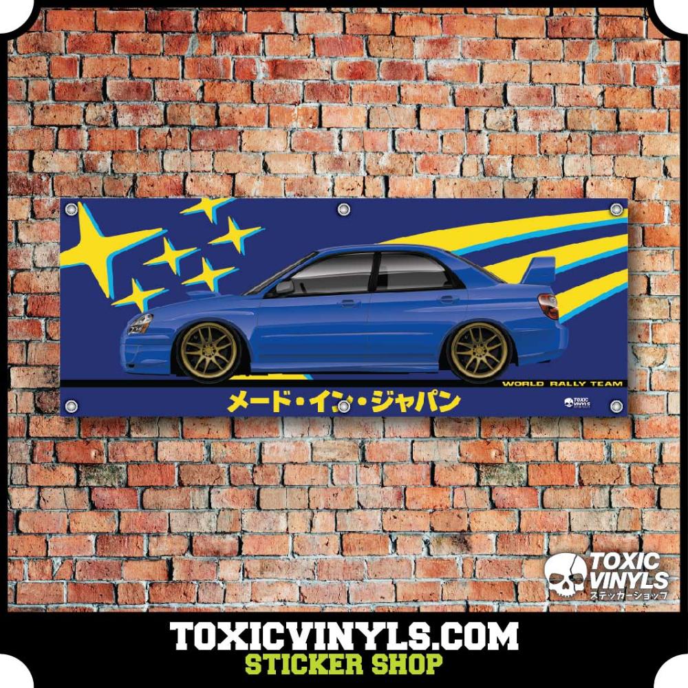 JDM Workshop Banner Subaru Impreza WRX STI 