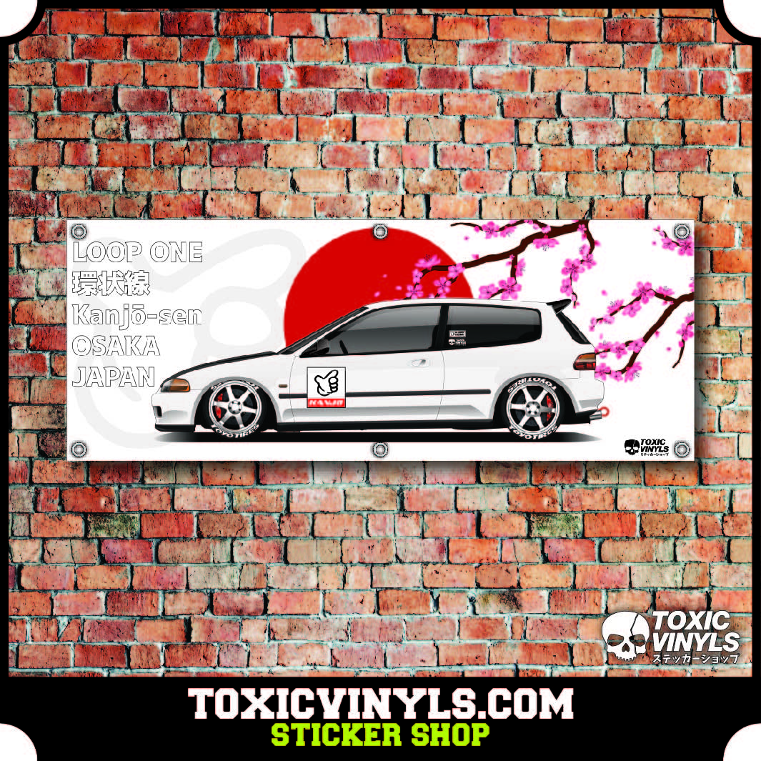 JDM Workshop Banner Honda Civic EG JDM