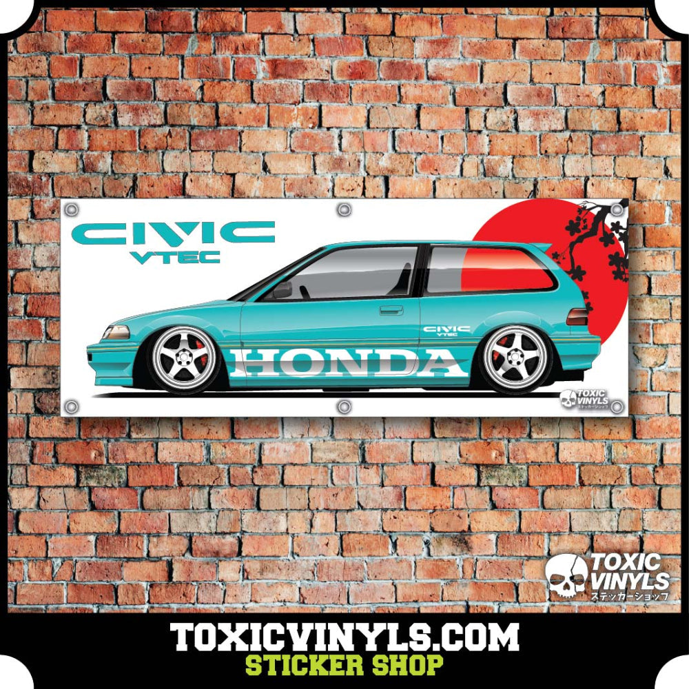 Honda Civic EF Workshop JDM Banner