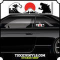 JDM Slap Sticker Godzilla vs Wave of Knagawa