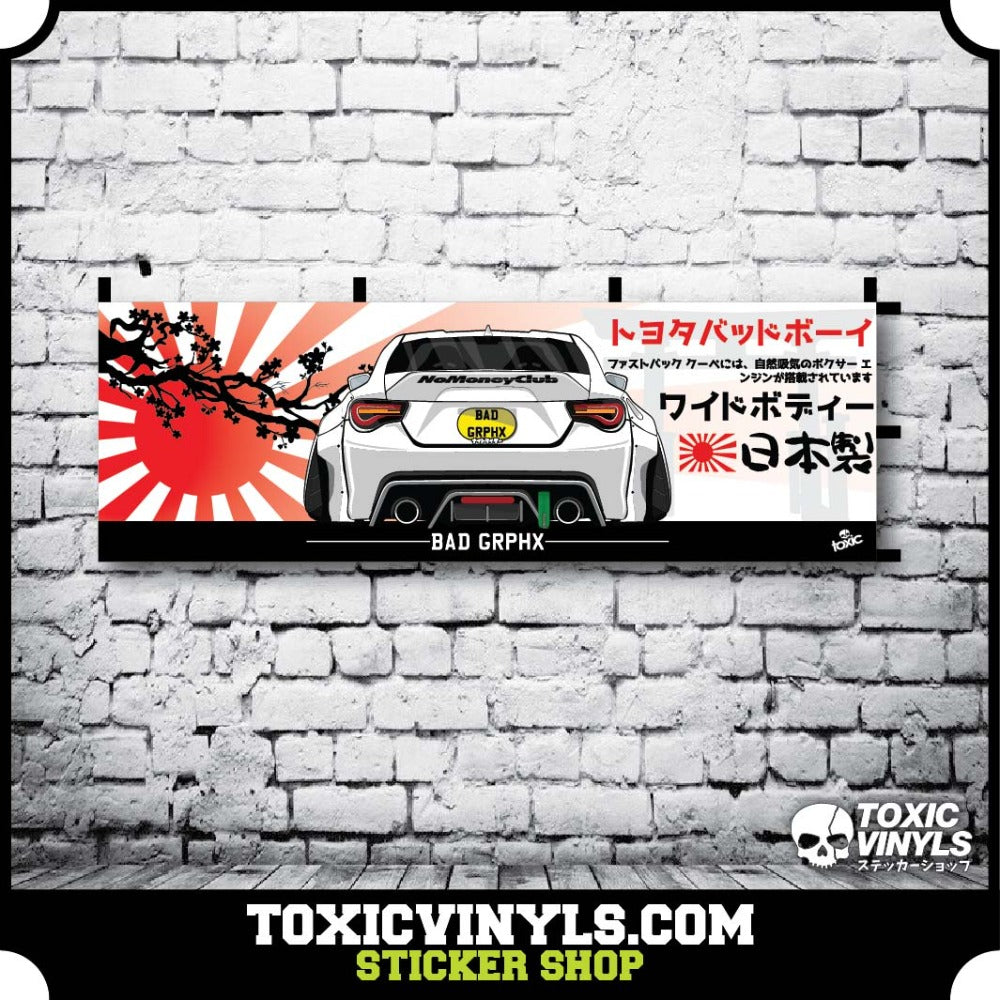 Toyota GT86 workshop Nobori Flag