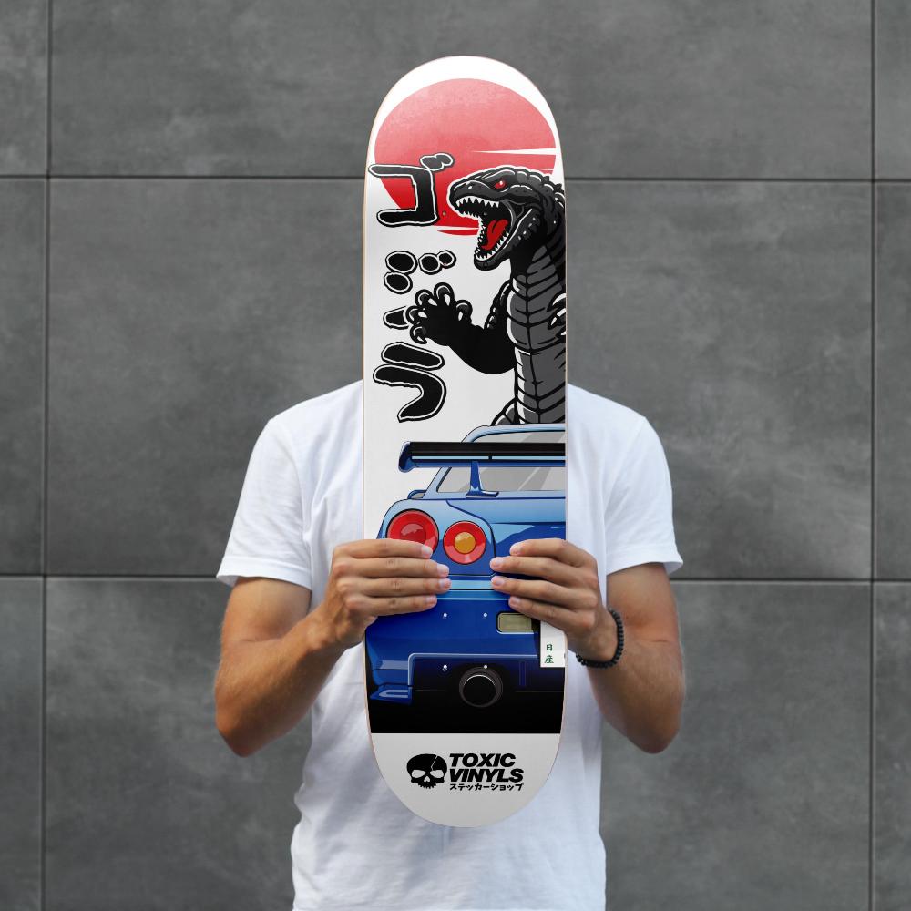 JDM skate deck Nissan skyline gtr34 godzilla
