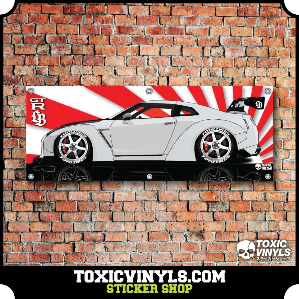 JDM workshop Banner Nissan GTR r35 liberty walk