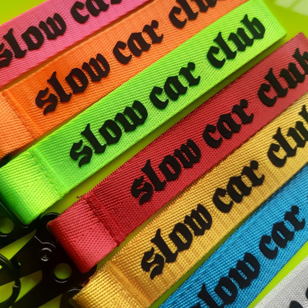 slow car club keyring keytag key clip