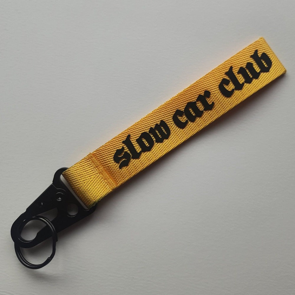 slow car club keyring keytag key clip