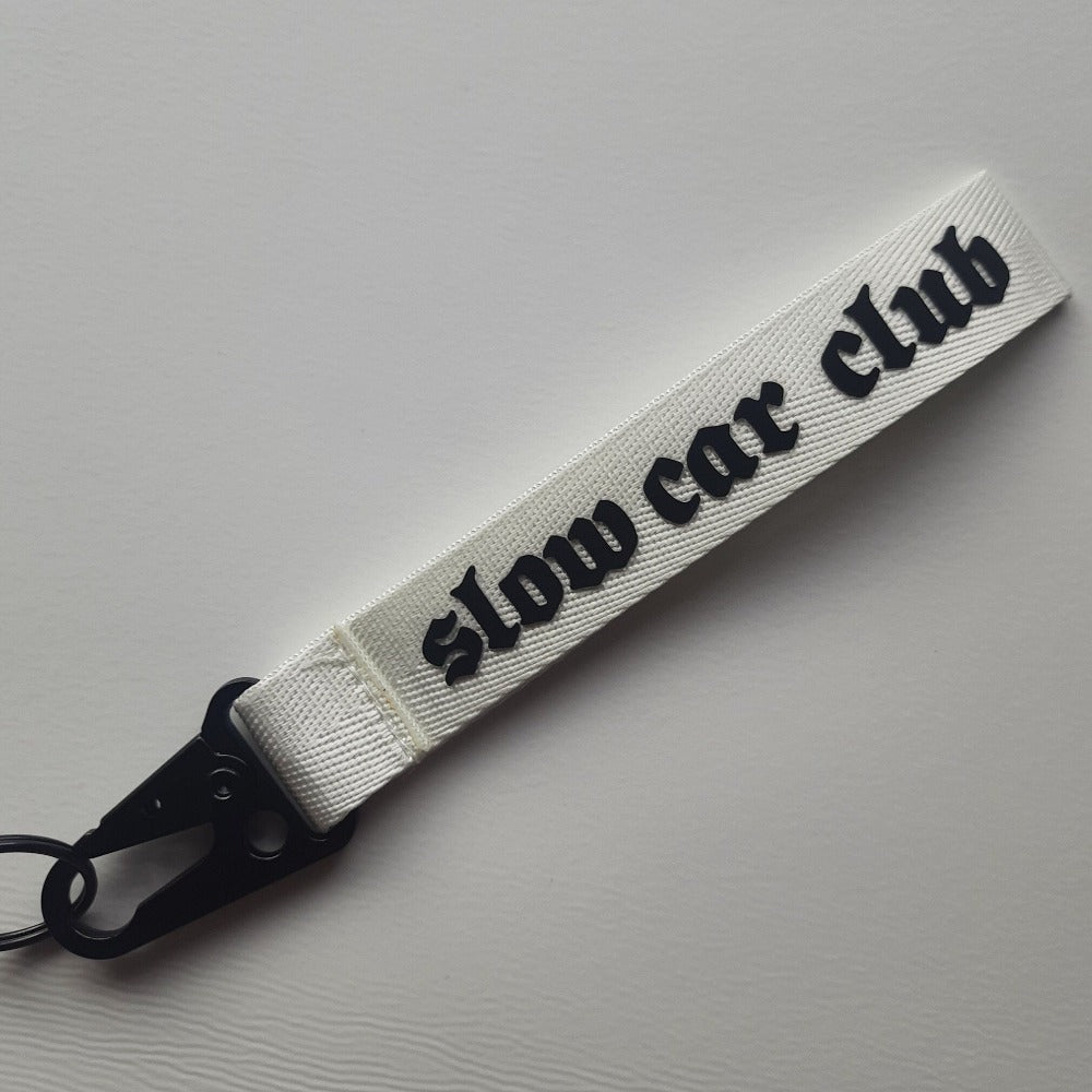 slow car club keyring keytag key clip