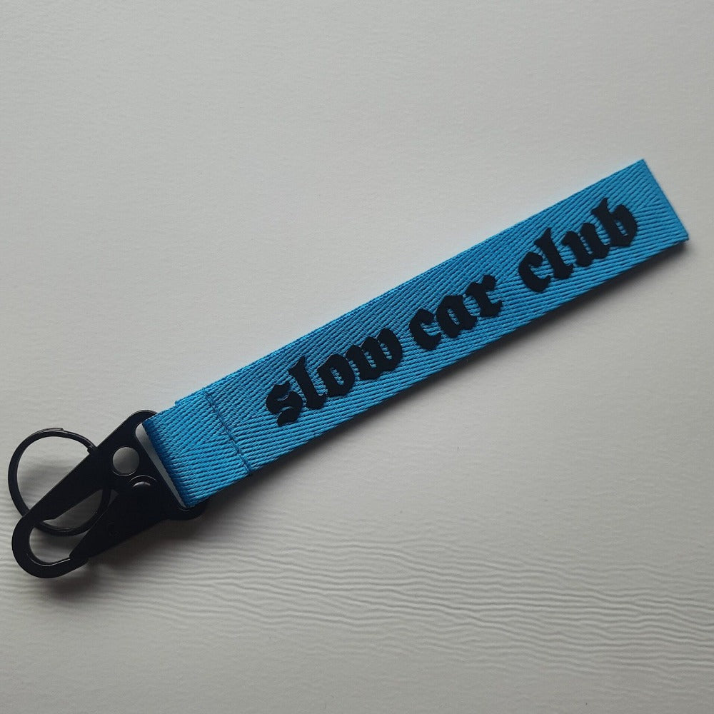 slow car club keyring keytag key clip