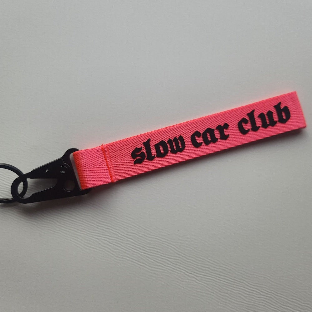 slow car club keyring keytag key clip