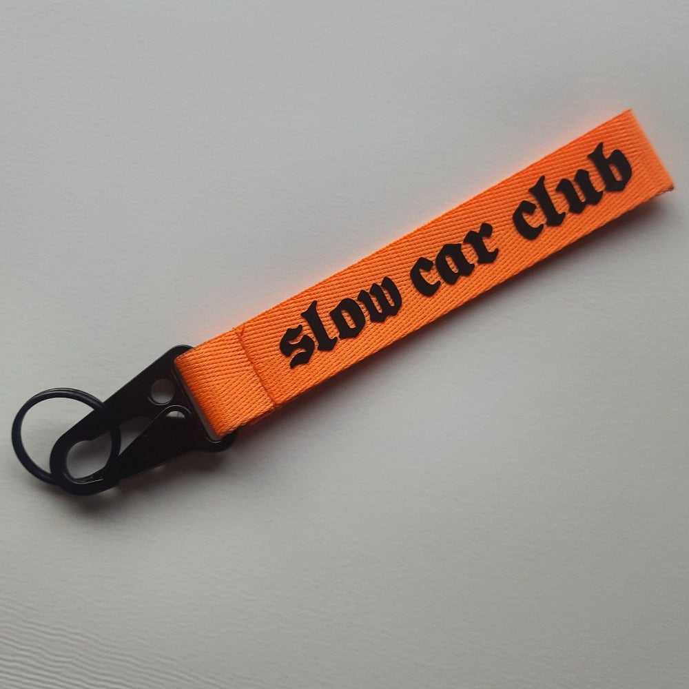 slow car club keyring keytag key clip