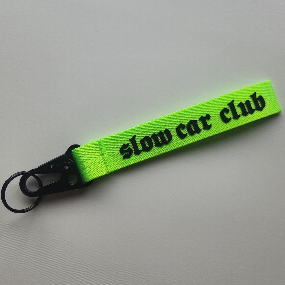 slow car club keyring keytag key clip