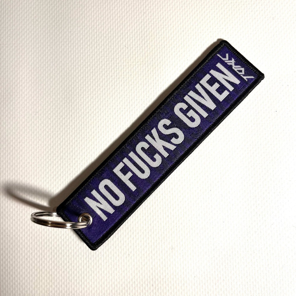 PURPLE NO FUCKS GIVEN KEYTAG KEY RING
